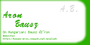 aron bausz business card